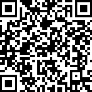 QR code with alignment markers in corners and pixelated black and white pattern in center